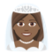 Woman with Veil- Medium-Dark Skin Tone emoji on Emojione